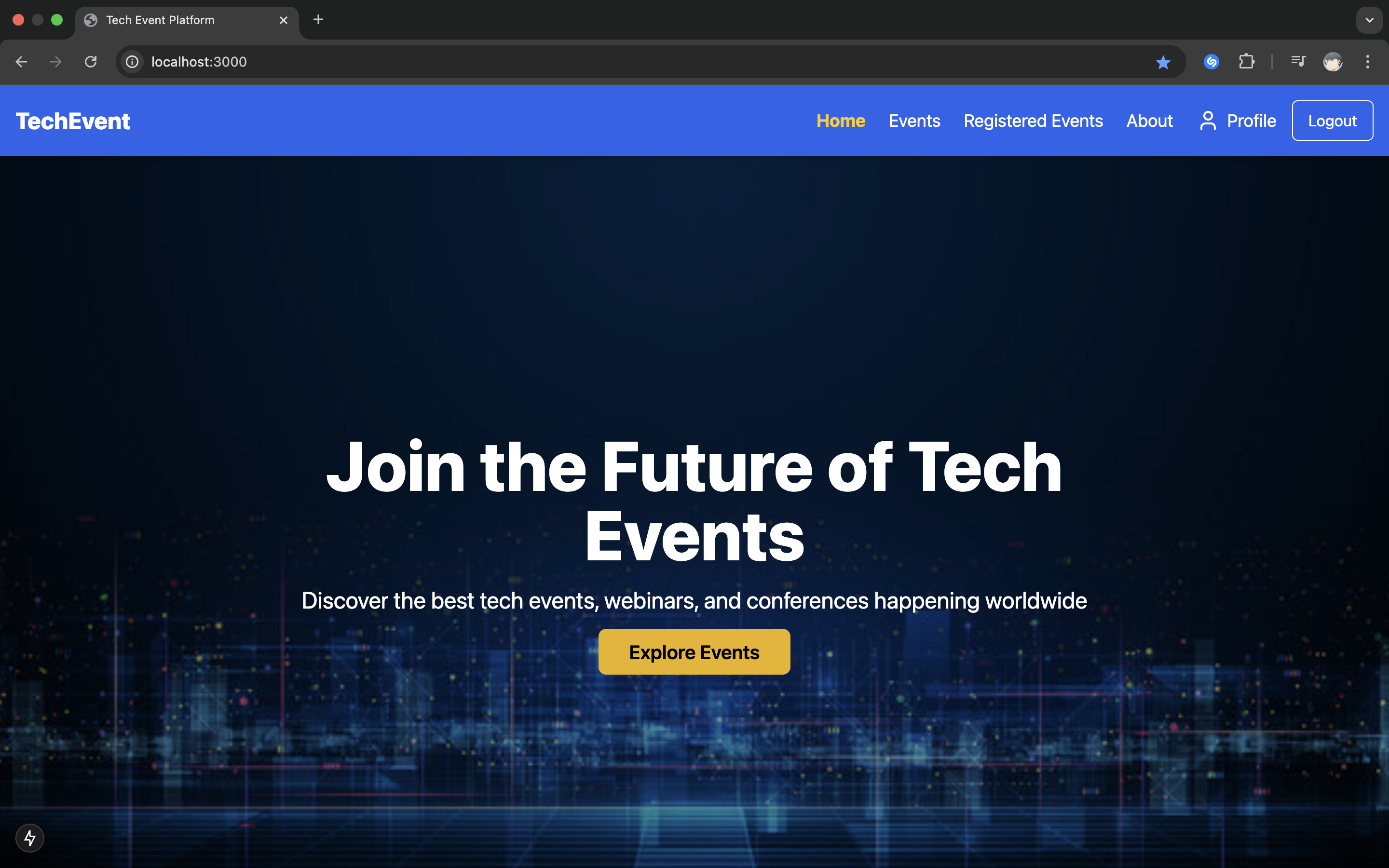 Nextjs Website - Tech event platform